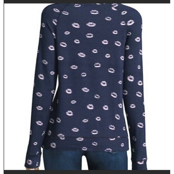 Joie Annora Lip Print Sweatshirt Sz XXS NWT - Picture 2 of 7